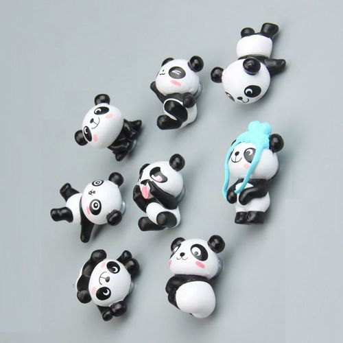 8 Pièces Mignon Panda Réfrigérateur Aimants Autocollant Jouet Réfrigérateur Décoration Support Décor À La Maison Enfants Cadeaux D'Anniversaire