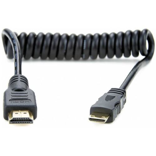 Atomos câble spiralé mini HDMI vers HDMI droit 30-45 cm