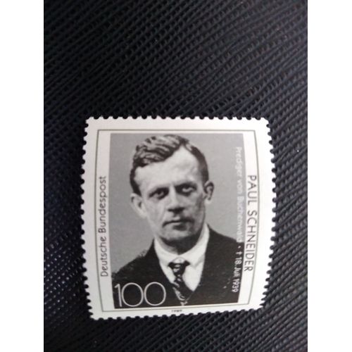 Timbre Allemagne / Rfa Yt 1263 50e Anniversaire De La Mort Du Révérend Paul Schneider (1897-1939) 1989 ( 040406 )