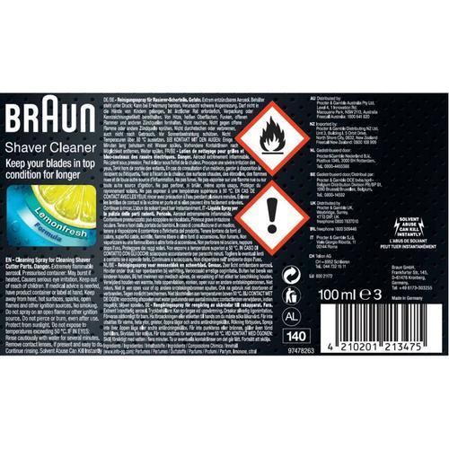 Braun Shaver Cleaner - Bombe de nettoyage - pour rasoir