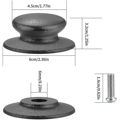 4 Pcs Pot Couvercle Knob, Universal Replacement Pan Lid Cove... - 2