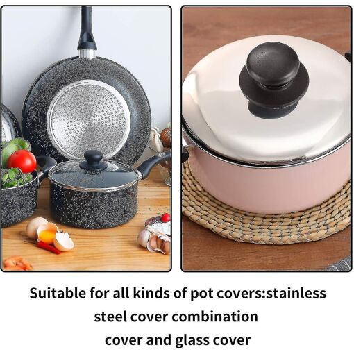 4 Pcs Pot Couvercle Knob, Universal Replacement Pan Lid Cove... - 4