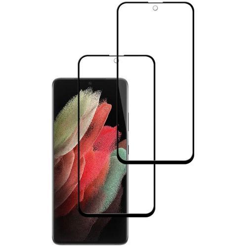 Verre Trempé Pour Samsung Galaxy S21 Ultra, E-Lush Pack De 2 Transparent Film Protection En Verre Trempé Écran Hd Protecteur Vitre 9h Dureté Anti Rayures Pour Samsung Galaxy S21 Ultra