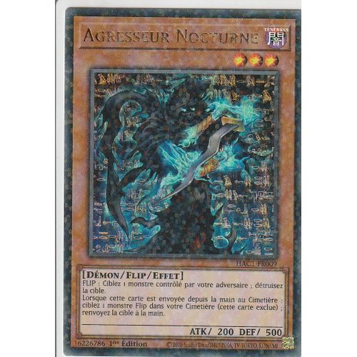 Carte Yu-Gi-Oh - Agresseur Nocturne - Hac1-Fr009 - Starfoil - Arsenal Mysterieux - Chapitre 1