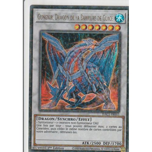 Carte Yu-Gi-Oh - Gungnir Dragon De La Barriere De Glace - Hac1-Fr053 - Starfoil - Arsenal Mysterieux - Chapitre 1