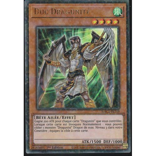 Carte Yu-Gi-Oh - Duc Dragunité - Hac1-Fr149 - Starfoil - Arsenal Mysterieux - Chapitre 1