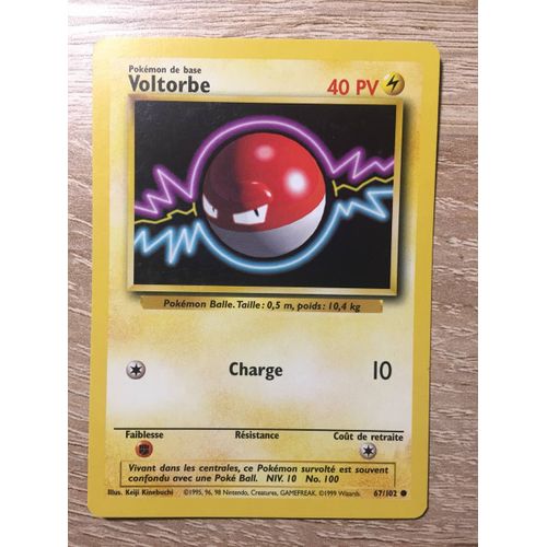 Carte Pokemon - Voltorbe 67/102 - Set De Base Fr
