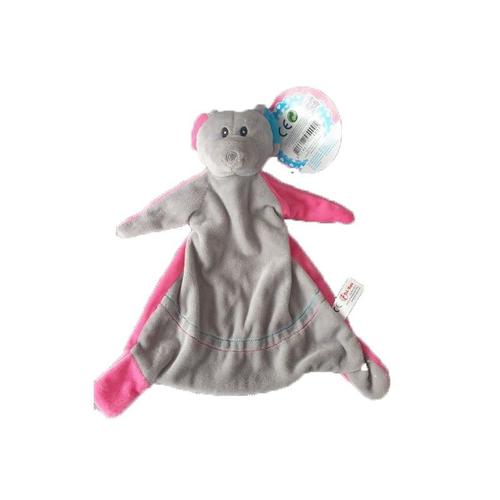 Doudou Toi Toys Elephant Bleu Rose Gris