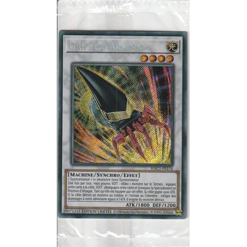 Carte Yu-Gi-Oh - Griffe D'arsenal- Hac1-Fr176 - Secrète Rare - Arsenal Mysterieux - Chapitre 1