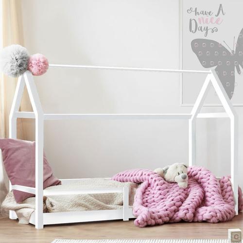 Lit Cabane Enfant 90 X 190 Cm Nessi Blanc