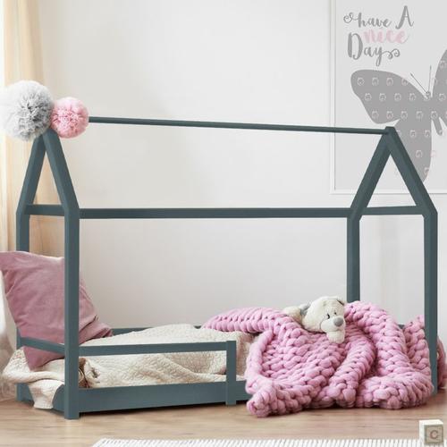 Lit Cabane Enfant 90 X 190 Cm Nessi Gris