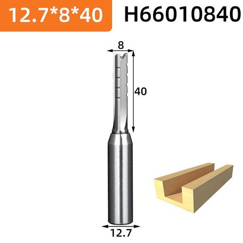 H66010840 fraise de coupe droite à 3 cannelures,12.7mm,TCT,pour,contreplaqué,aggloméré,bois dur,foret de gravure,embout Endmil