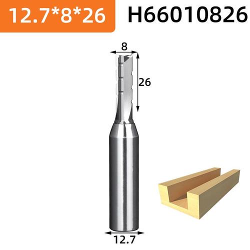 H66010826 fraise de coupe droite à 3 cannelures,12.7mm,TCT,pour,contreplaqué,aggloméré,bois dur,foret de gravure,embout Endmil