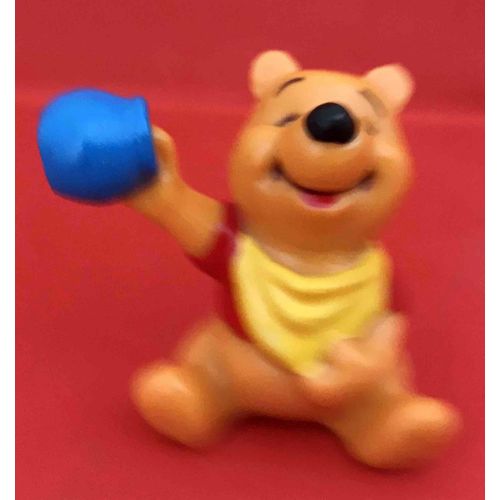 Figurine Winnie L'ourson Assis Avec Son Pot Bleu - Série Winnie L'ourson (Disney)