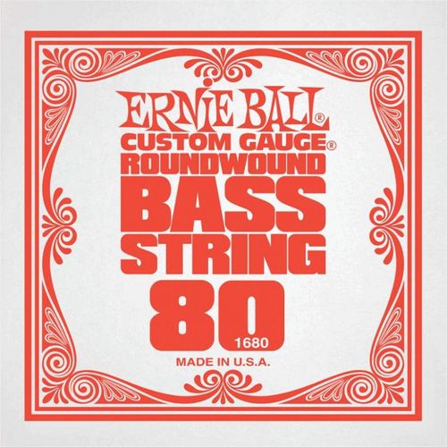 Ernie Ball 1680 - Corde Basse Au Détail Slinky Nickel Wound - Filé Nickel 080