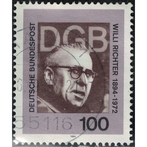 Allemagne 1994 Oblitéré Used Willi Richter Politicien Y&t De 1584 Su