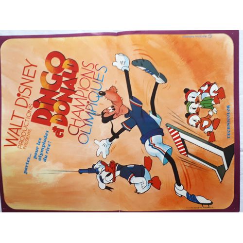 Affiche Originale Du Film "Dingo Et Donald Aux Jeux Olympiques" De Walt Disney