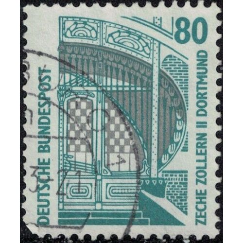 Allemagne 1987 Oblitéré Used Entrée Principale De La Mine Zollern Ii Dortmund Su