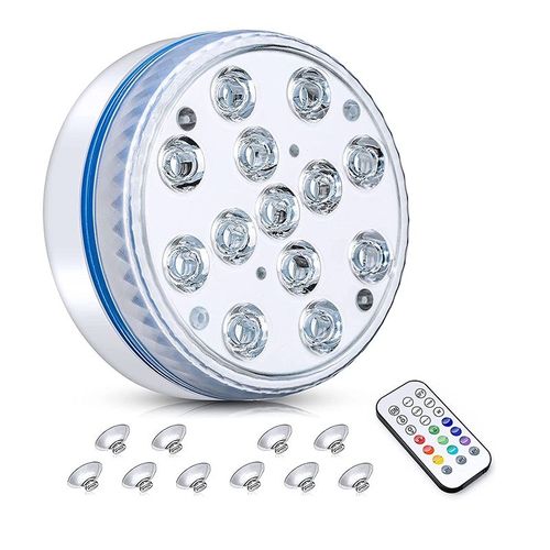 Lumière de piscine LED submersible étanche sous l'eau avec télécommande RF