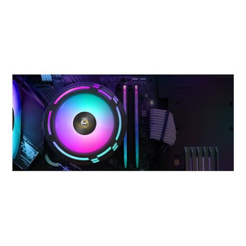 Antec T120 - Refroidisseur de processeur - (pour : LGA1150, LGA1151, LGA1155, LGA1156, AM4, AM3+, AM3, AM2+, AM2, FM2+, FM2, FM1, LGA1366, LGA775, LGA1200) - aluminium - 120 mm - noir