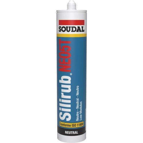 Mastic silicone neutre - transparent - 300ml - Silirub Neo5T SOUDAL