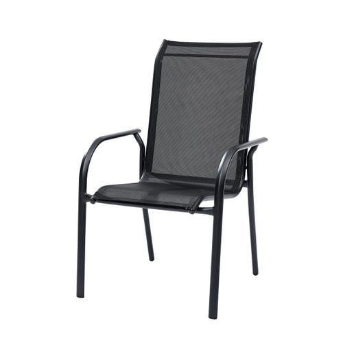 Fauteuil De Jardin En Aluminium Noir Blacksun