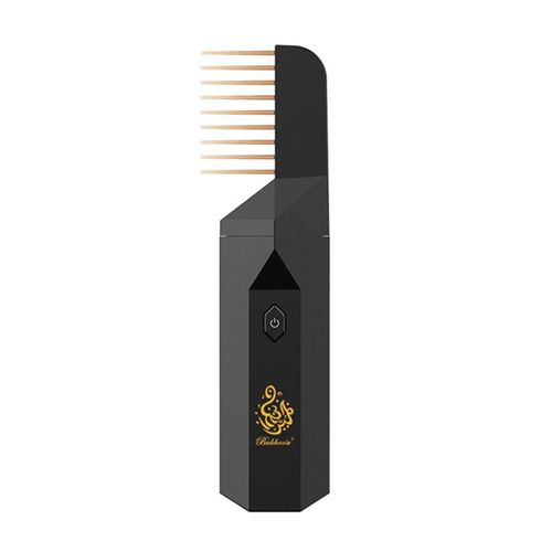 Brûleur d'encens électronique avec désodorisant pour cheveux, diffuseur d'arôme musulman pour Ramadan, support de combustion Rechargeable par USB, noir