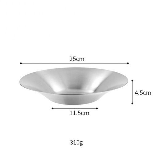 Assiette Creuse En Acier Inoxydable, Assiette Ronde, Pâtes Aux Fruits, Vaisselle De Table, Restaurant, Nouilles, Salade, Nouveauté 2022