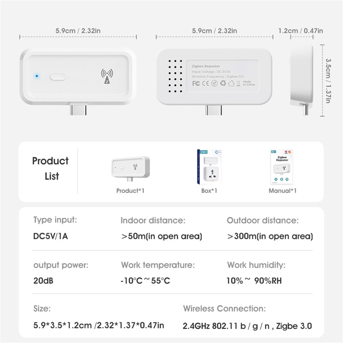 Rpteur de Signal Tuya ZigBee, amplificateur PA de Type C p... - 2