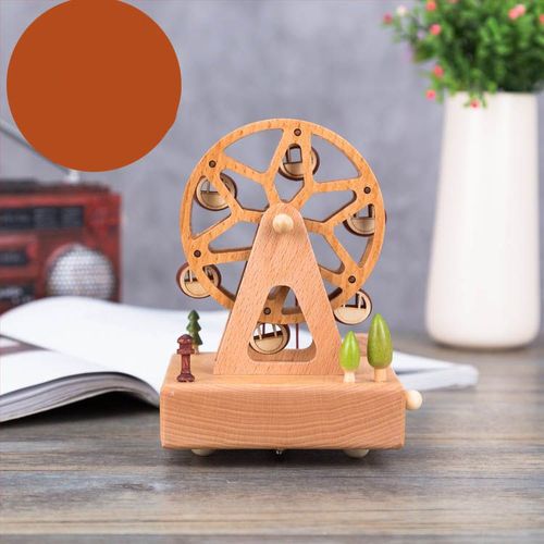 Boîte À Musique En Bois, Ornements, Décoration De Chambre De Bébé Et D'enfant, Cadeau D'anniversaire, De Noël, Avec Manivelle, Pour La Maison