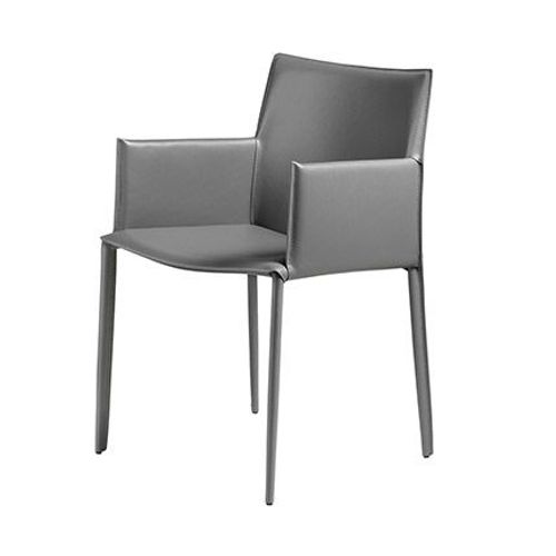 Fauteuil 55x54x82,5 Cm En Pu Gris