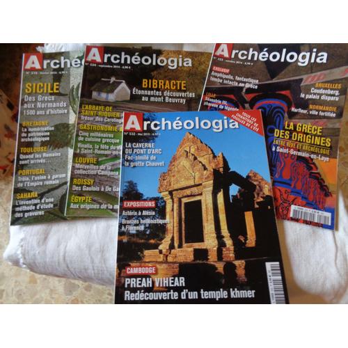 Lot De 4 Revues/Magazines " Archeologia " N°518-524-525-532