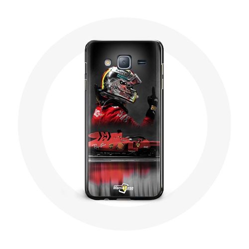 Coque Pour Samsung Galaxy J3 2016 Formule 1 Sebastian Vettel Pilote Automobile F1 Rouge