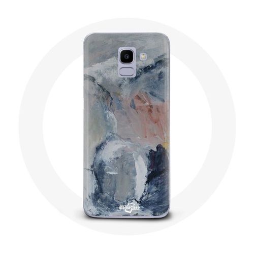 Coque Pour Samsung Galaxy A8 2018 Fond De Texture Abstraite Gris