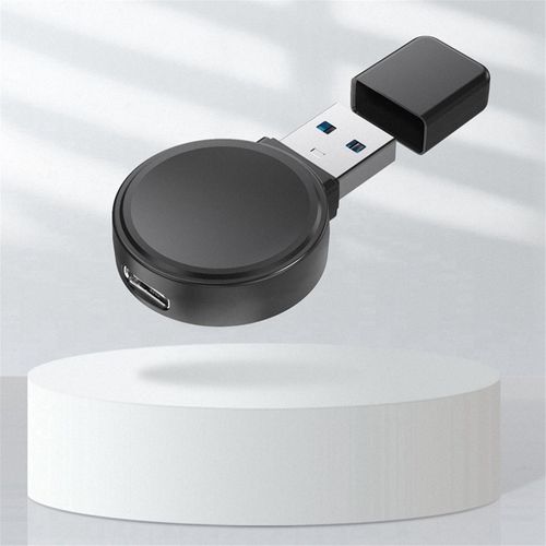 Base De Chargement De Chargeur Sans Fil Portable Pour Montre, Usb Type-C Rapide (Noir)