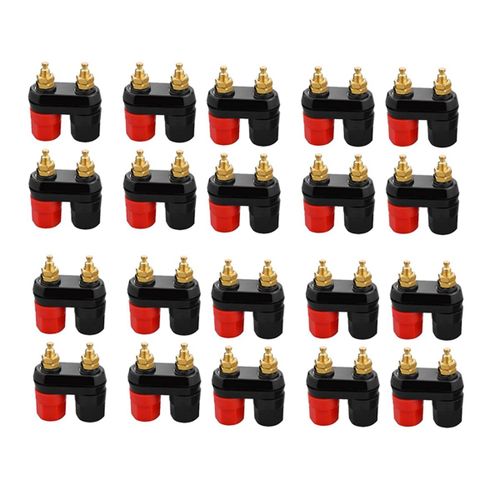 Prise banane Jack femelle, 20 pièces, poste de liaison, double fiche de 4mm, connecteur pour Terminal d'amplificateur de haut-parleur