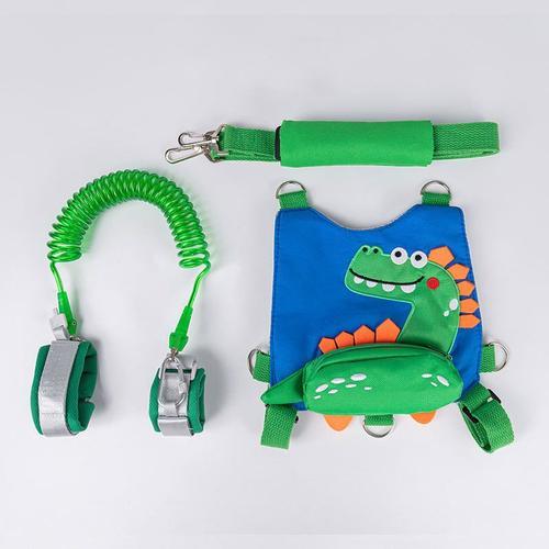 Laisse Pour Enfants 4 En 1, Ceinture Anti-Perte Pour Bébé, Laisse De Sécurité Réglable, Poignet Pour Harnais Pour Enfants(Bleu)