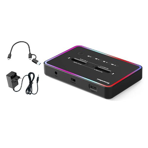 Duplicateur M.2 NVMe/ Sata, Clone hors ligne à double baie, Station d'accueil NVME 20Gbps, Station d'accueil Ssd à une touche, prise ue