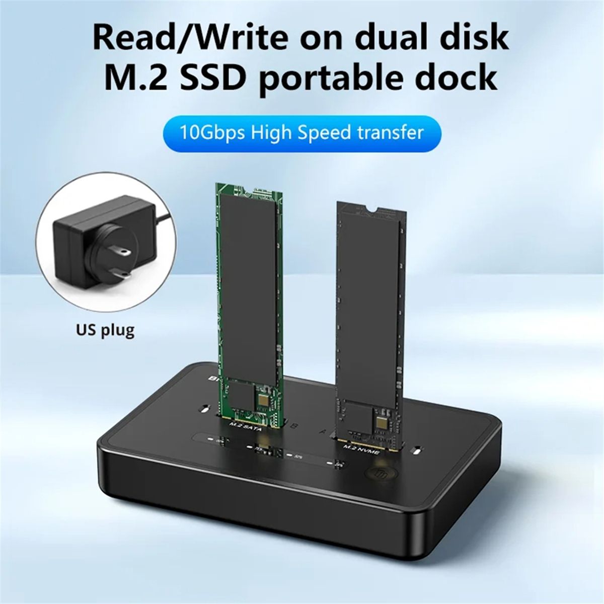 Duplicateur M.2 NVMe/ Sata, Clone hors ligne  double baie, ... - 8