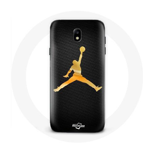 Coque Pour Samsung Galaxy J7 2017 Air Michael Jordan Logo Jaune