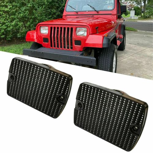 Couvercle De Phare De Pare-Chocs Avant De Voiture 56001378 Ch2520111 Pour Clignotant Yj 1987 ? 1995 Noir