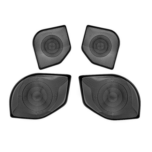 Panneau De Klaxon De Haut-Parleur De Porte De Voiture En Acier Inoxydable, Garnitures De Panneau De Haut-Parleur Audio Pour 2024 Noir
