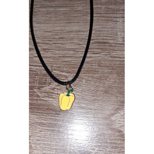 Collier Motif Poivron Jaune