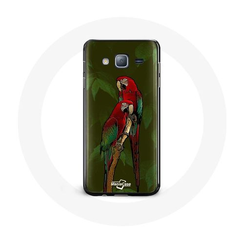 Coque Pour Samsung Galaxy J3 2016 Pionus Perroquet Rouge