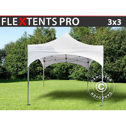Tente Pliante Chapiteau Pliable Tonnelle Pliante Barnum Pliant Flextents Pro Arched 3x3m Blanc