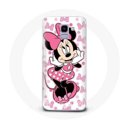 Coque Pour Samsung Galaxy A8 2018 Minnie Mouse Dessin Animé Mignon Rose