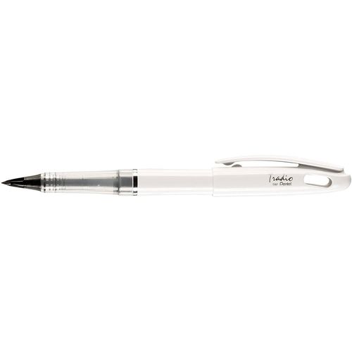 Pentel Feutre Plume Trj94 Tradio Corps Vernis Blanc Encre Noire