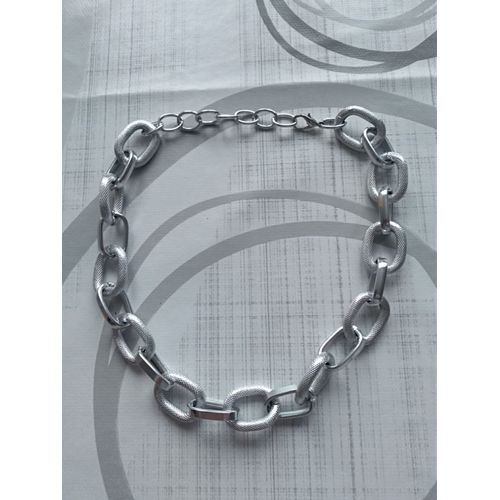 Collier Réglable 51,5 Cm Maxi. Gros Maillons.