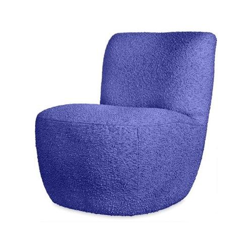 Fauteuil Tissu Fauteuil Eve Bouclette Bleu