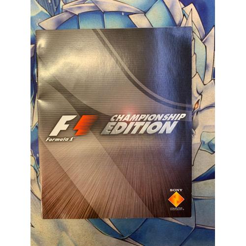 Notice F1 Championship Edition Ps3